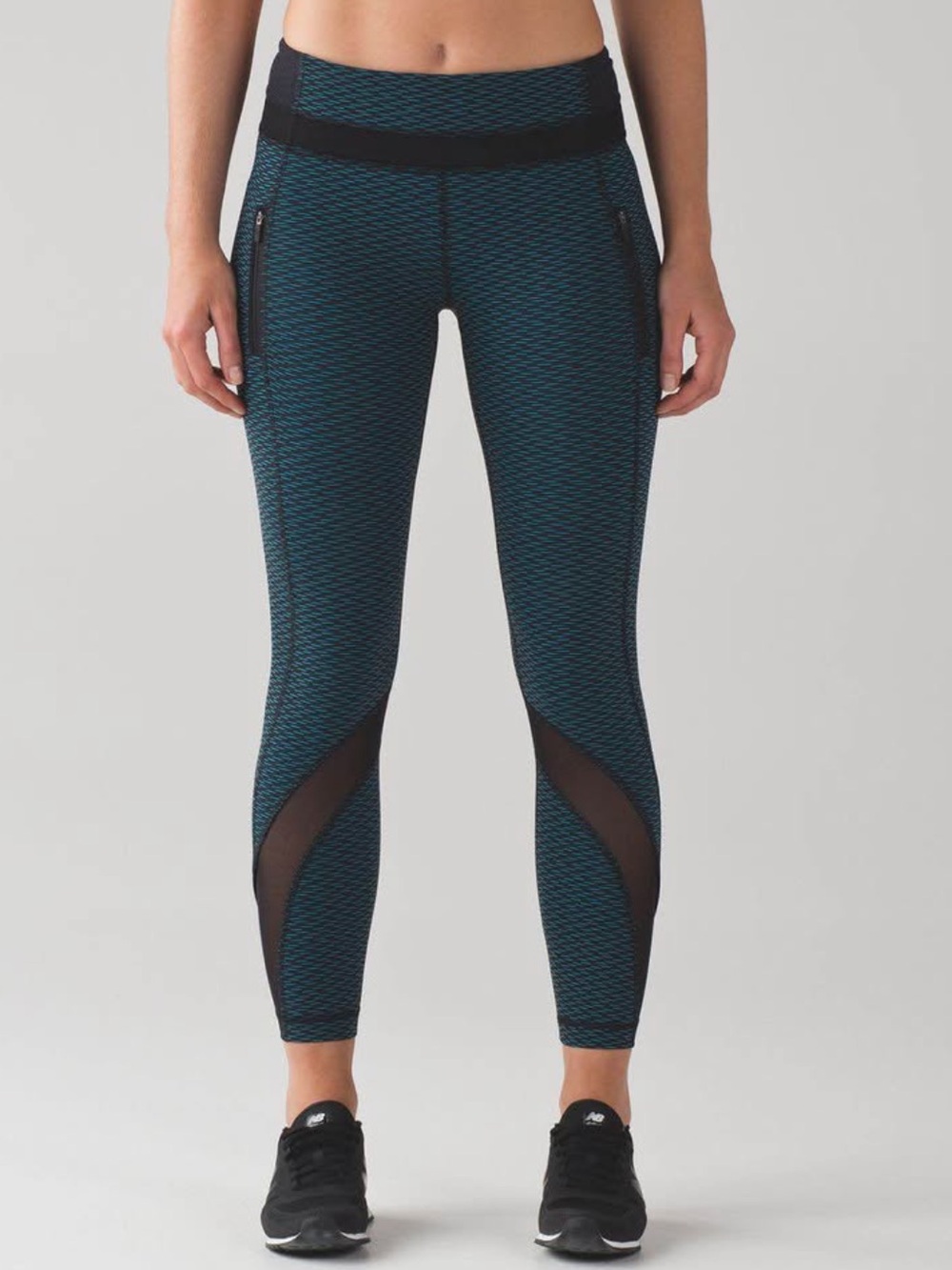 Lululemon Inspire Tight II Teal and Black Leggings